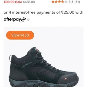 Merrell composite toe waterproof work boot